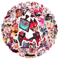 50Pcs Hazbin Cartoon Hotel Stickers Mixed Pack,Cartoon Characters Stickers Mo…