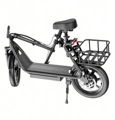 Electric Scooter with Seat for Adults 500W Motor E Scooter W/ Rear Box 14″ Tire