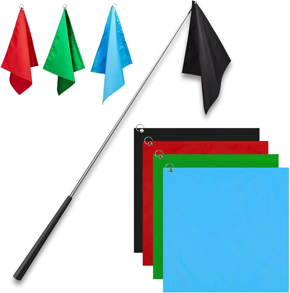 Equestrian Training Flag 4 Pieces 18 inches, Red, Black, Green, Blue