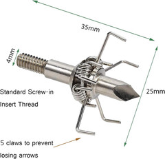 12cs 100 Grain Archery Broadheads 2″ Dia Expandable Hunting Arrowhead w/2 Blade