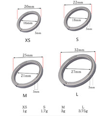 EDC Titanium Alloy Key Ring Outer Dia. 17mm/22mm/25mm/32mm Openable Keyring