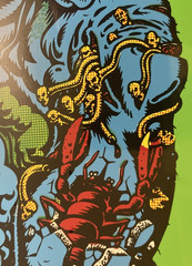 New Santa Cruz Rob Roskopp Target 5 Fluorescent Green Reissue Skateboard Deck
