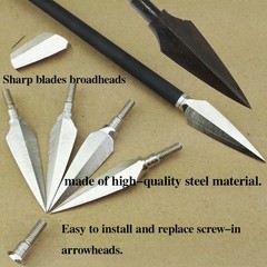6/12X Archery Arrowheads 150grain Hunting Broadhead Screw Points Bow Arrow Shoot