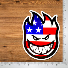Spitfire Big-Head Sticker USA Flag Decal 3 Pack 6″ – Skateboard Car Laptop Vinyl