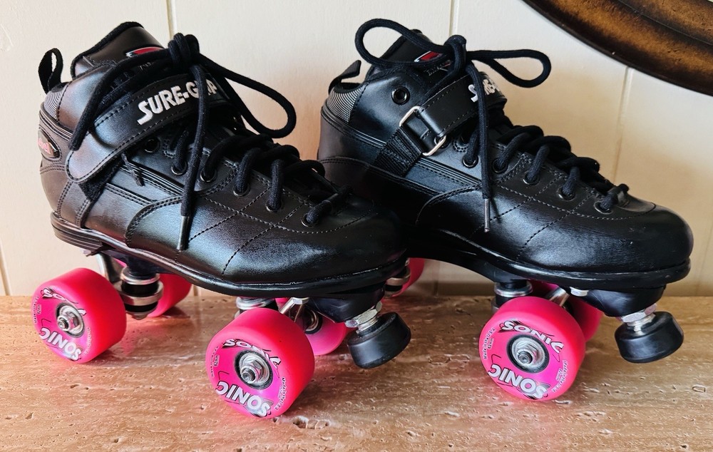 Sure-Grip Roller Skates Men’s Size 7 Black Rebel, $239