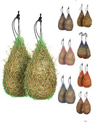Majestic Ally 2 pcs Slow Feed 42” Hay Net with soft 2″x2″ holes for Horses