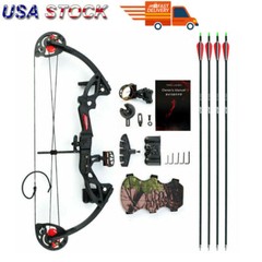 15-29 Lbs Compound Bow Archery for Youth Beginner Right Handed 260 fps 19”-28”