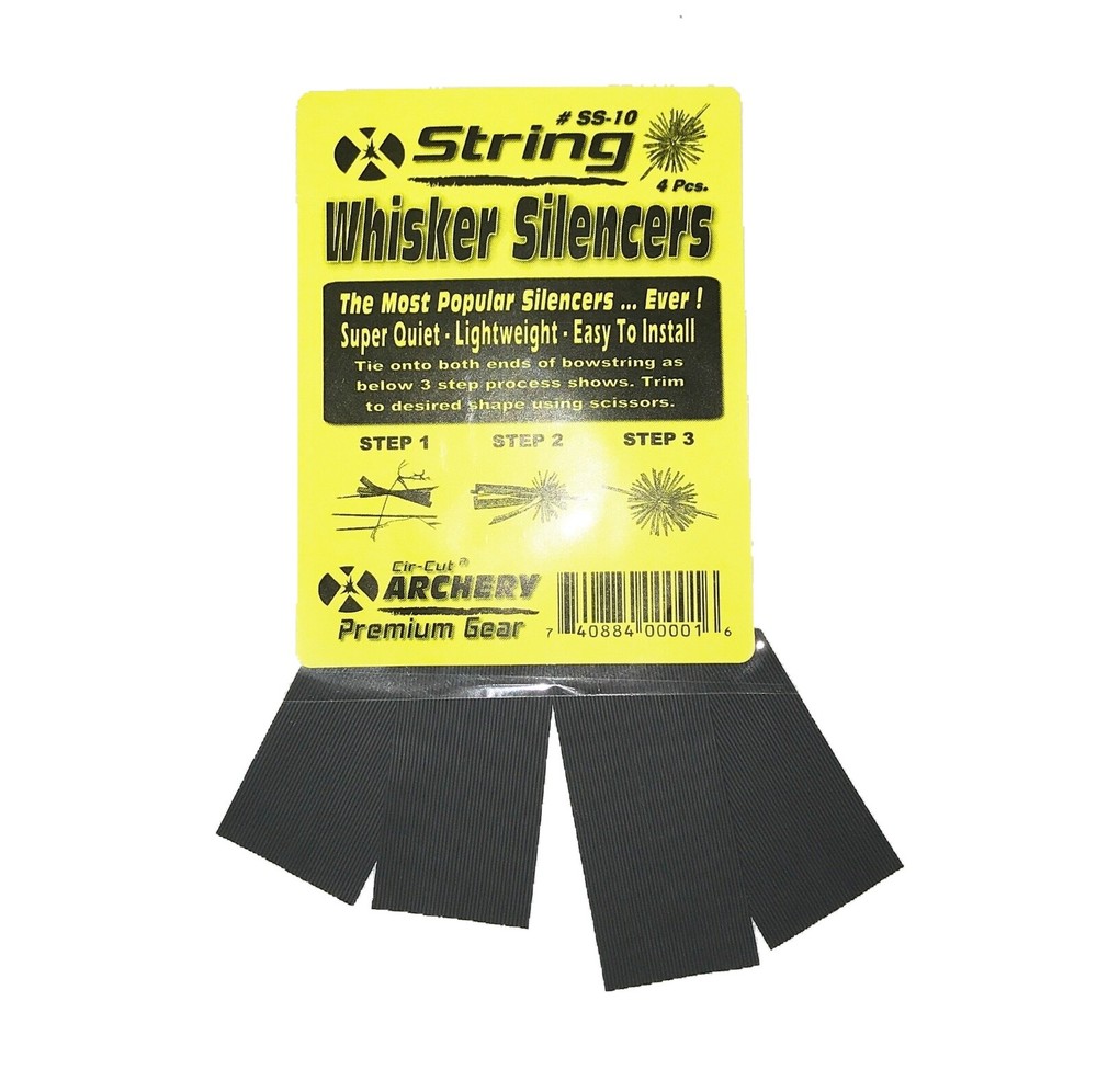 4 PC PACK – RUBBER BOW STRING SILNCERS – Reduces Vibration and Noise – USA SHIP