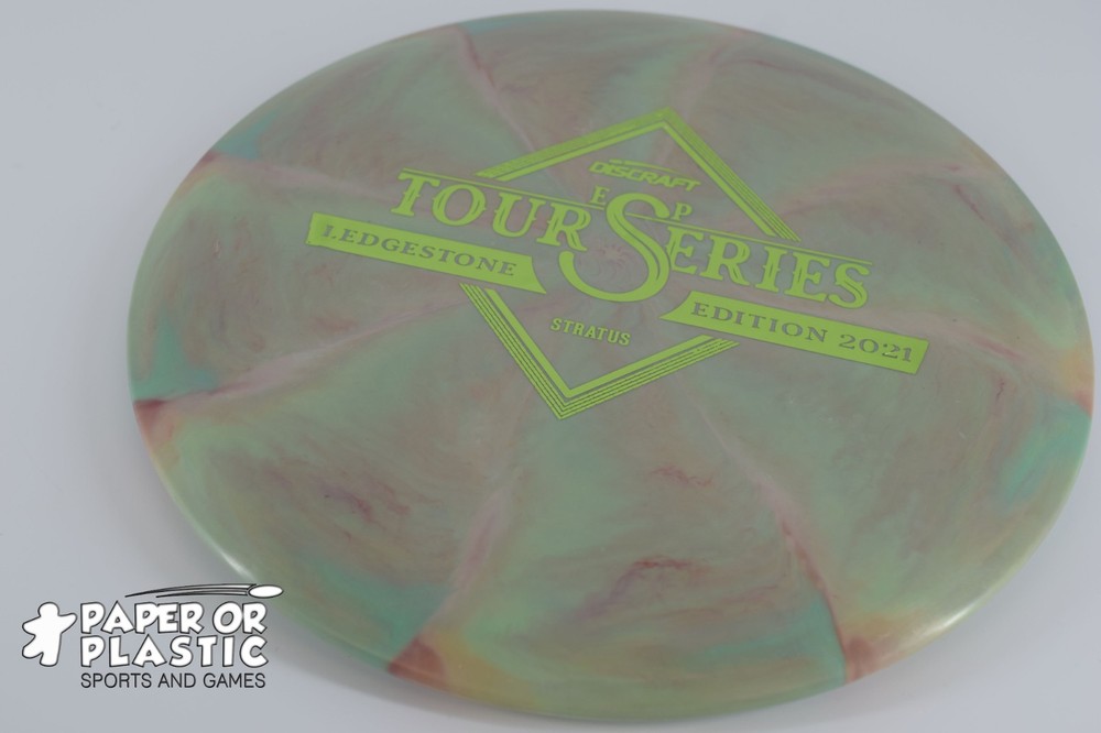 Discraft Ledgestone 2021 TOUR ESP STRATUS Disc 166 G Driver Red Green Foil Green