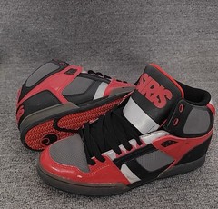 Osiris NYC 83 red black skateboarding shoes #skateboarding #y2k