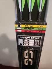 Victory Archery VAP TKO Elite Arrows Green/White 300 Spine .001 .166 Series