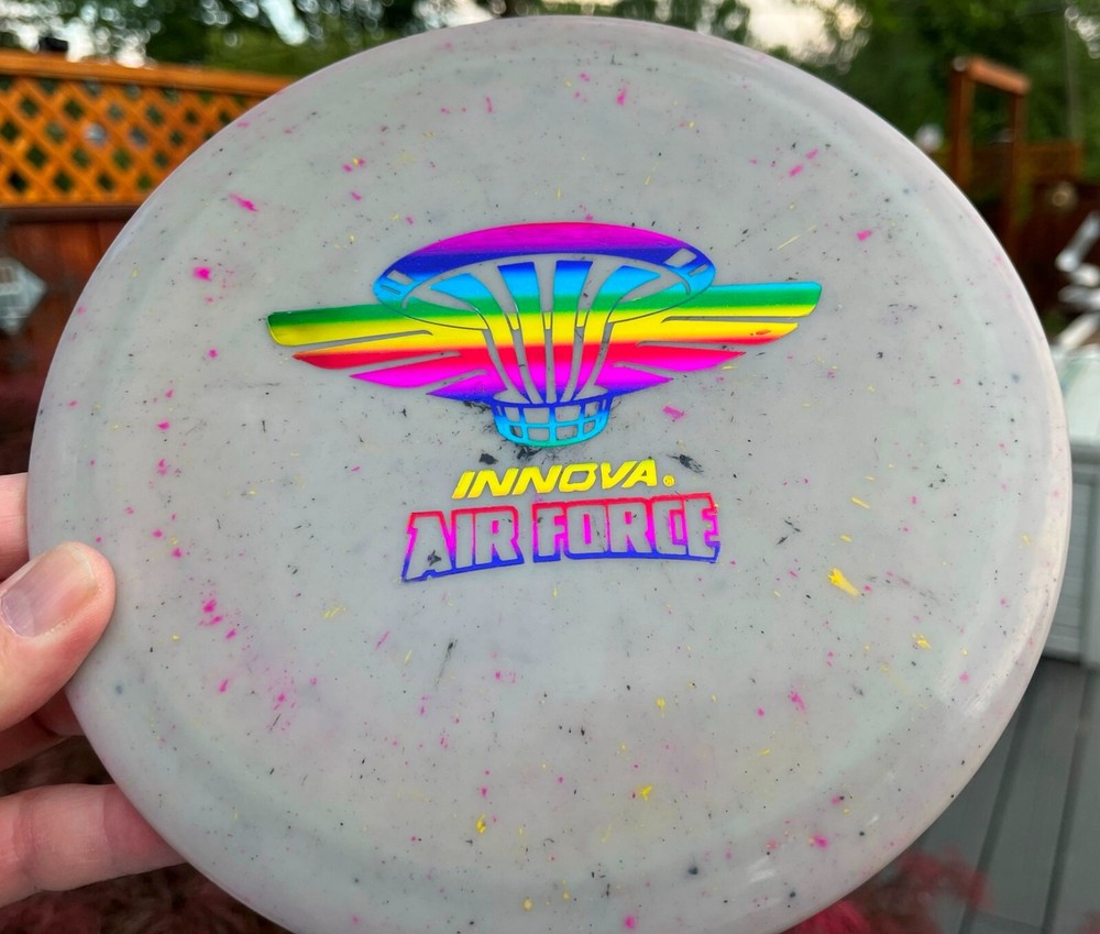 (New Listing) 175G PFN Thunderbird Rainbow Disc Golf Innova PDGA Splatter #3026