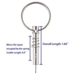 4 Pcs Quick Release Pin 1/4″ Diameter w/ Drop Cam & Spring, 1/4″ x 0.9″