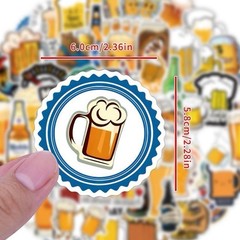 30Pcs Random Funny Beer Drink I Love Beer Alcohol Waterproof Vinyl Stickers