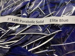 12 Ozark 3″ Left Wing Parabolic Feathers Dozen Fletchings, Vanes Solid Colors