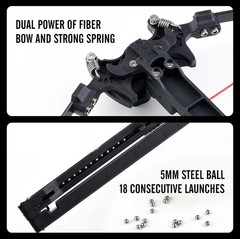 18 Shot Steel Ball Compound Bow Folding Recurve Dual Purpose Arrow Shooting