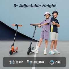 Electric Scooter Kids Ages 6-12 3 Speeds 150W Dual Brake E-Scooter Adjustable