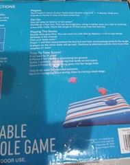 Inflatable Cornhole Red White Blue 1 Board 4 Beanbags Beach Pool Backyard
