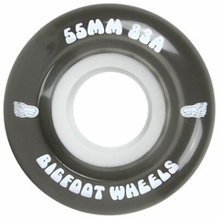 Bigfoot Skateboard Wheels 55mm 83A Soft Cruiser Filmer Wheels Black (Set of 4)