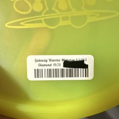 Gateway Warrior Diamond Midrange Disc 177g Yellow/Black Team Special Ed 5 4 0 3