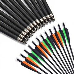 Pack of 12 20 Inch Carbon Crossbow Bolts Hunting Archery Arrows W / 4 inch Blade
