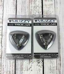 2 packs 🏹🎯 Muzzy 3 BLADE Trocar 100 Grain Archery Hunting Fixed Broadhead 🏹🎯