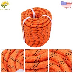 1/2in × 120ft Double Braided Polyester Rope Breaking 5174 Pounds Orange Black