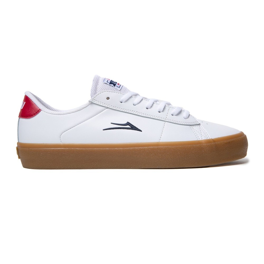 Lakai Shoes Newport – White/Gum Leather