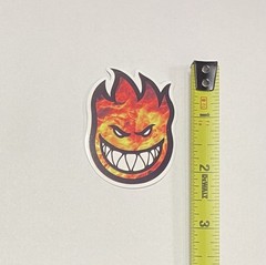 Spit Logo Fire Brand Style Stickers 50pk Mixed Flaming Fire Heads FREE SHIPPING