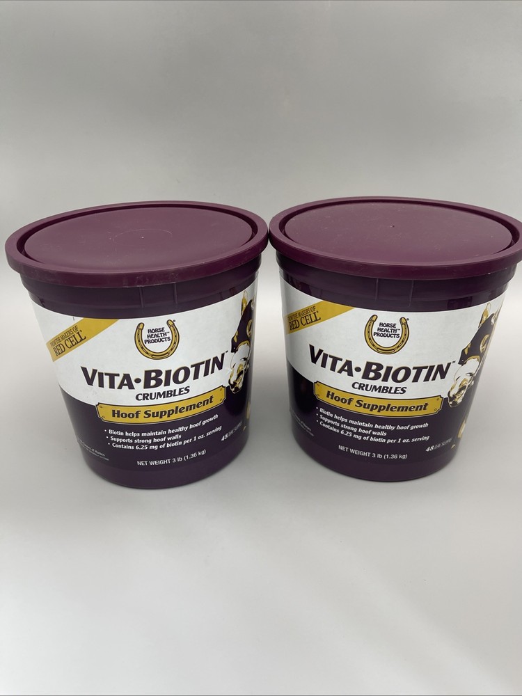 Lot Of 2 Vita Biotin Crumbles Horse Hoof Supplement 3 Lbs Each (6lbs Total)