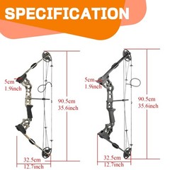Compound Bow Set 20-70lbs Adjustable 320fps IBO Adult Beginners Hunting Target