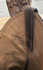 Ariat Heritage Western R-Toe Distressed Brown Leather Cowboy Boots Men’s 8.5D