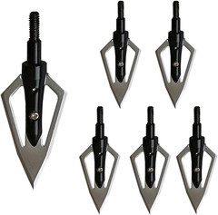 6/12pcs 100 Grain Hunting Broadheads Arrowheads Arrow Heads Tips Points Shooting