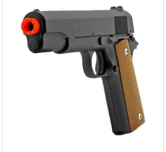 1911 Metal Spring Powered Airsoft Pistol Sidearm with Hard Shell Holster G13H