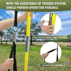 Arborist Throw Line Rope Launcher Slingshot Kit Long Pole Trigger Yellow