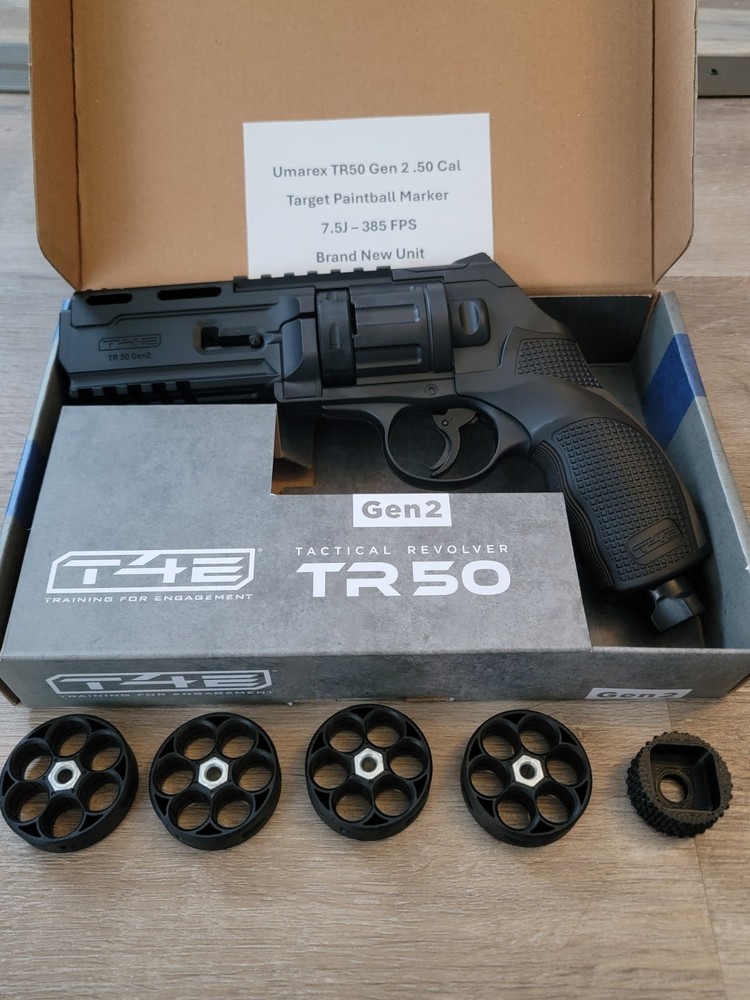 Umarex T4E (2292176) TR50 GEN 2 Paintball CO2 Paintball Revolver – New – 7.5J