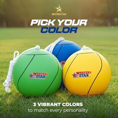 Soft-Touch Tetherball Game Set – 2 Ropes, Vibrant Colors for Family Fun
