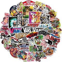 100PCS Vans Skateboard Stickers bomb Vinyl Laptop Luggage Decals Pack Lot Cool