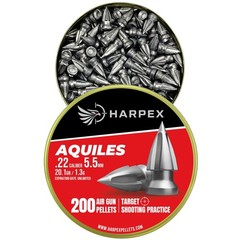 Harpex Aquiles .22 ( 5.5mm) Cal Airgun Pellets 20.1gr Pointed Arrowhead Lead