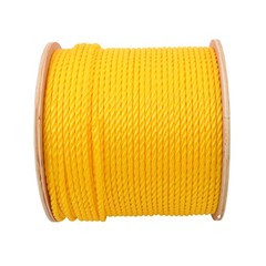 1/4 Inch by 600 Feet 3-Strand Yellow Braided Rope Breaking Strength 8500 pounds