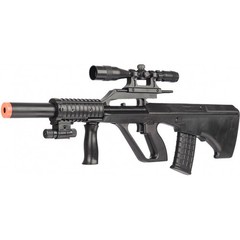 UKARMS P2300 AUG Spring Power Airsoft Rifle with Laser & Scope – Black