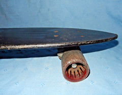 VTG Black Plastic Molded Skateboard W/ Nash Trucks – 26.5″ Long – Parts/Restore