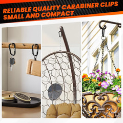 Carabiner Clip,Heavy Duty Carabiners 900Lbs-1543Lbs,Multipurpose for Camping Ess