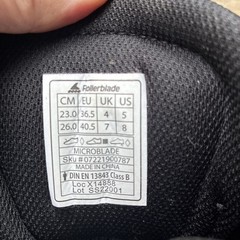Rollerblade Microblade Kids Inline Skates Adjustable Black White Sizes 5-8