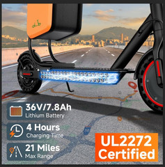 LADPED Adult Electric Scooter Folding E-Scooter W/luggage seat City Commuter~