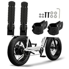 Passenger Foot Pegs M8 Foldable Footrest Rearsets 90 Degree E-bike Passenger