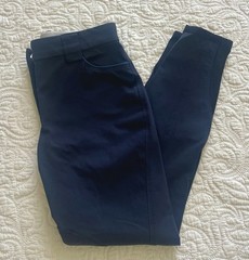 Sarm Hippique Olbia/09 Breeches Women’s US 26 IT 42 Navy Blue Knee Patch Italy