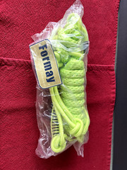 Lime green Formay Noseband Rope halter with 8 ft lead attached New never used