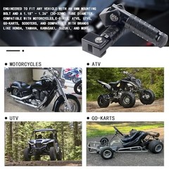 Universal 8mm Foot Pegs 90 Degree Foldable Motorcycle Footpegs CNC Kit Black