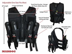 Maddog Tactical Sport Vest with Pods Remote Coil Slidecheck Paintball Package